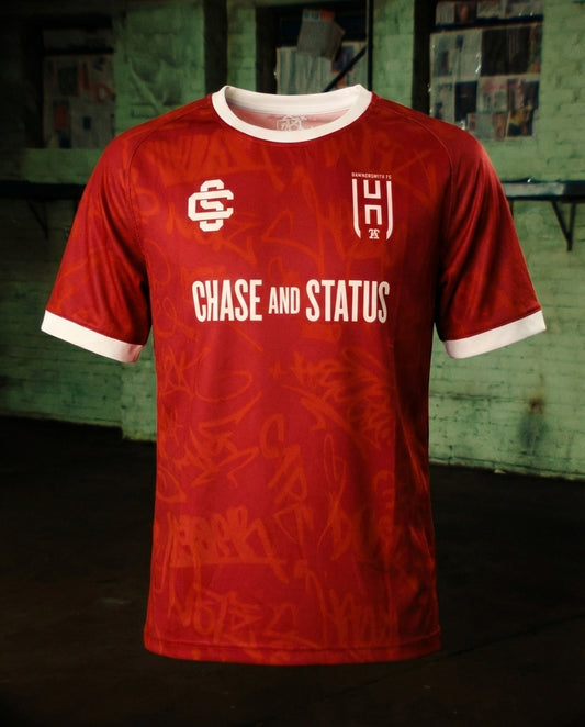 CHASE & STATUS X HAMMERSMITH FC FOOTBALL JERSEY RED
